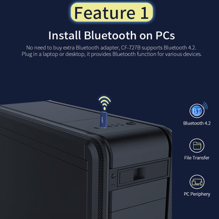 COMFAST CF-727B 1300Mbps Dual Frequency Gigabit USB Desktop Transmitter Receiver Portable Bluetooth V4.2 + WiFi Wireless Network Card COMFAST CF-727B 1300Mbps Dual Frequency Gigabit USB Desktop Transmitter Receiver Portable Bluetooth V4.2 + WiFi Wireless Network Card